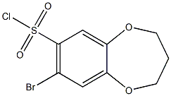 8-bromo-3,4-dihydro-2H-1,5-benzodioxepine-7-sulfonyl chloride Structure