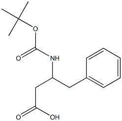 3-((tert-butoxycarbonyl)amino)-4-phenylbutanoic acid Struktur