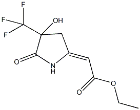 ETHYL (2Z)-[4-HYDROXY-5-OXO-4-(TRIFLUOROMETHYL)PYRROLIDIN-2-YLIDENE]ACETATE Structure