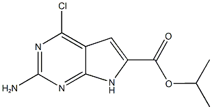 ISOPROPYL 2-AMINO-4-CHLORO-7H-PYRROLO[2,3-D]PYRIMIDINE-6-CARBOXYLATE Structure