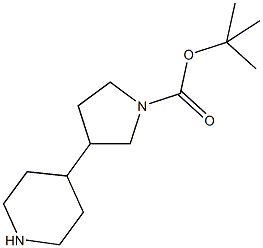 TERT-BUTYL 3-PIPERIDIN-4-YLPYRROLIDINE-1-CARBOXYLATE Structure
