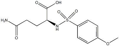 (2S)-5-amino-2-{[(4-methoxyphenyl)sulfonyl]amino}-5-oxopentanoic acid|