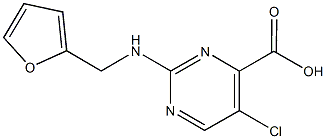 5-chloro-2-[(2-furylmethyl)amino]pyrimidine-4-carboxylic acid Structure