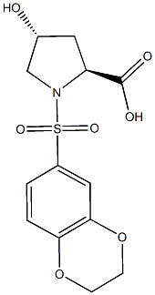 (2S,4R)-1-(2,3-dihydro-1,4-benzodioxin-6-ylsulfonyl)-4-hydroxypyrrolidine-2-carboxylic acid