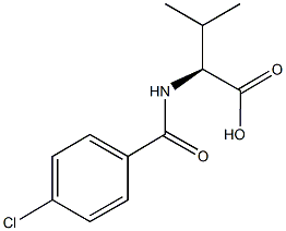 (2S)-2-[(4-chlorobenzoyl)amino]-3-methylbutanoic acid Struktur