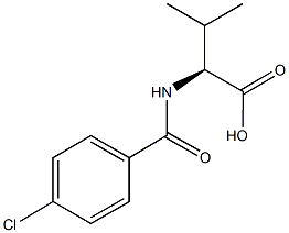 (2S)-2-[(4-chlorobenzoyl)amino]-3-methylbutanoic acid 结构式