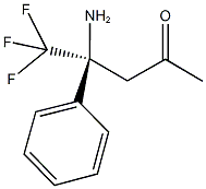 (4S)-4-amino-5,5,5-trifluoro-4-phenylpentan-2-one Struktur