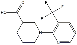 1-[3-(trifluoromethyl)pyridin-2-yl]piperidine-3-carboxylic acid Struktur