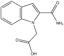 2-(2-carbamoyl-1H-indol-1-yl)acetic acid Struktur
