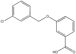 3-[(3-chlorophenyl)methoxy]benzoic acid,,结构式