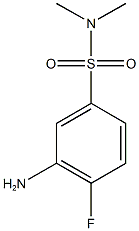 3-amino-4-fluoro-N,N-dimethylbenzene-1-sulfonamide 结构式