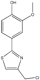 4-[4-(chloromethyl)-1,3-thiazol-2-yl]-2-methoxyphenol Struktur