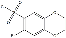 7-bromo-2,3-dihydro-1,4-benzodioxine-6-sulfonyl chloride Structure