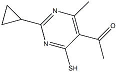 1-(2-CYCLOPROPYL-4-MERCAPTO-6-METHYLPYRIMIDIN-5-YL)ETHANONE,,结构式