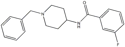 N-(1-benzylpiperidin-4-yl)-3-fluorobenzamide Struktur