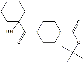 tert-butyl 4-[(1-aminocyclohexyl)carbonyl]piperazine-1-carboxylate Structure