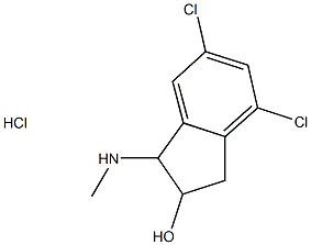 4,6-dichloro-1-(methylamino)indan-2-ol hydrochloride Structure