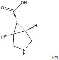 (1R,5S)-3-azabicyclo[3.1.0]hexane-6-carboxylic acid hydrochloride Structure