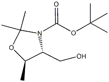 tert-butyl (4R,5R)-4-(hydroxymethyl)-2,2,5-trimethyl-1,3-oxazolidine-3-carboxylate Structure
