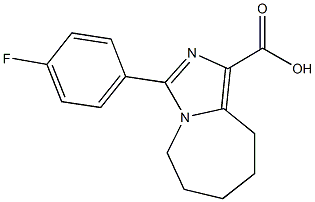3-(4-fluorophenyl)-6,7,8,9-tetrahydro-5H-imidazo[1,5-a]azepine-1-carboxylic acid Struktur