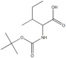 2-(Tert-Butoxycarbonylamino)-3-Methylpentanoic Acid 结构式