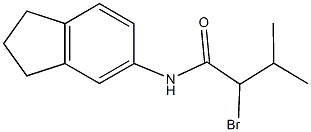 2-bromo-N-2,3-dihydro-1H-inden-5-yl-3-methylbutanamide 结构式