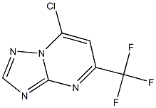 7-chloro-5-(trifluoromethyl)[1,2,4]triazolo[1,5-a]pyrimidine Struktur