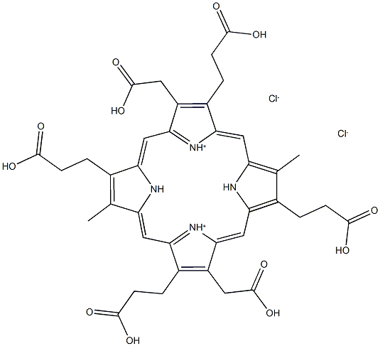 HEXACARBOXYLPORPHYRIN I DIHYDROCHLORIDE 结构式