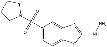 2-HYDRAZINO-5-(PYRROLIDIN-1-YLSULFONYL)-1,3-BENZOXAZOLE Struktur