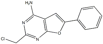 2-(CHLOROMETHYL)-6-PHENYLFURO[2,3-D]PYRIMIDIN-4-AMINE Structure