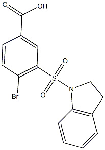 4-BROMO-3-(2,3-DIHYDRO-1H-INDOL-1-YLSULFONYL)BENZOIC ACID Structure