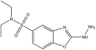 N,N-DIETHYL-2-HYDRAZINO-1,3-BENZOXAZOLE-5-SULFONAMIDE Structure