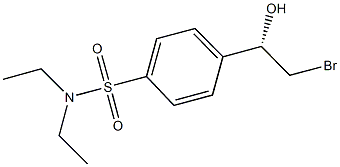 4-[(1S)-2-BROMO-1-HYDROXYETHYL]-N,N-DIETHYLBENZENESULFONAMIDE Struktur