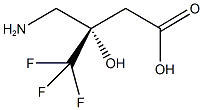 (3S)-3-(aminomethyl)-4,4,4-trifluoro-3-hydroxybutanoic acid Struktur