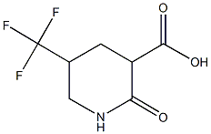 2-oxo-5-(trifluoromethyl)piperidine-3-carboxylic acid Struktur