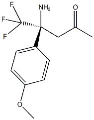 (4S)-4-amino-5,5,5-trifluoro-4-(4-methoxyphenyl)pentan-2-one Struktur