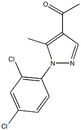 1-[1-(2,4-dichlorophenyl)-5-methyl-1H-pyrazol-4-yl]ethan-1-one Struktur