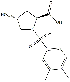 (2S,4R)-1-[(3,4-dimethylphenyl)sulfonyl]-4-hydroxypyrrolidine-2-carboxylic acid Structure