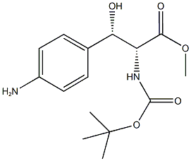 methyl (2R,3S)-3-(4-aminophenyl)-2-[(tert-butoxycarbonyl)amino]-3-hydroxypropanoate Structure