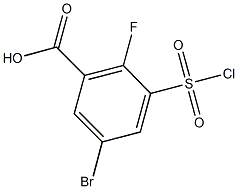 5-bromo-3-(chlorosulfonyl)-2-fluorobenzoic acid Structure