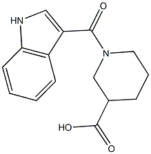 1-(1H-indol-3-ylcarbonyl)piperidine-3-carboxylic acid Structure