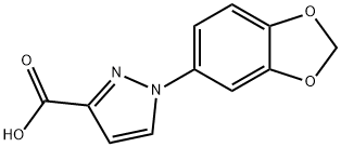 1-(2H-1,3-benzodioxol-5-yl)-1H-pyrazole-3-carboxylic acid Struktur