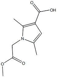 1-(2-methoxy-2-oxoethyl)-2,5-dimethyl-1H-pyrrole-3-carboxylic acid Structure