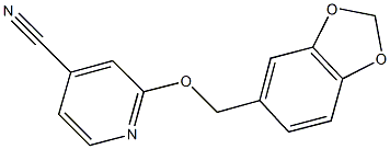 2-(1,3-benzodioxol-5-ylmethoxy)isonicotinonitrile Structure