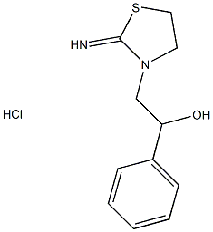 2-(2-imino-1,3-thiazolidin-3-yl)-1-phenylethan-1-ol hydrochloride Struktur