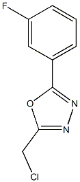 2-(chloromethyl)-5-(3-fluorophenyl)-1,3,4-oxadiazole Structure