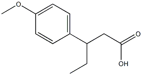3-(4-methoxyphenyl)pentanoic acid Struktur