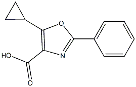 5-cyclopropyl-2-phenyl-1,3-oxazole-4-carboxylic acid Struktur