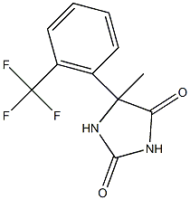 5-methyl-5-[2-(trifluoromethyl)phenyl]imidazolidine-2,4-dione Structure