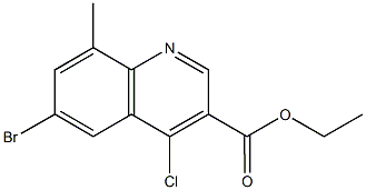 ethyl 6-bromo-4-chloro-8-methylquinoline-3-carboxylate Structure